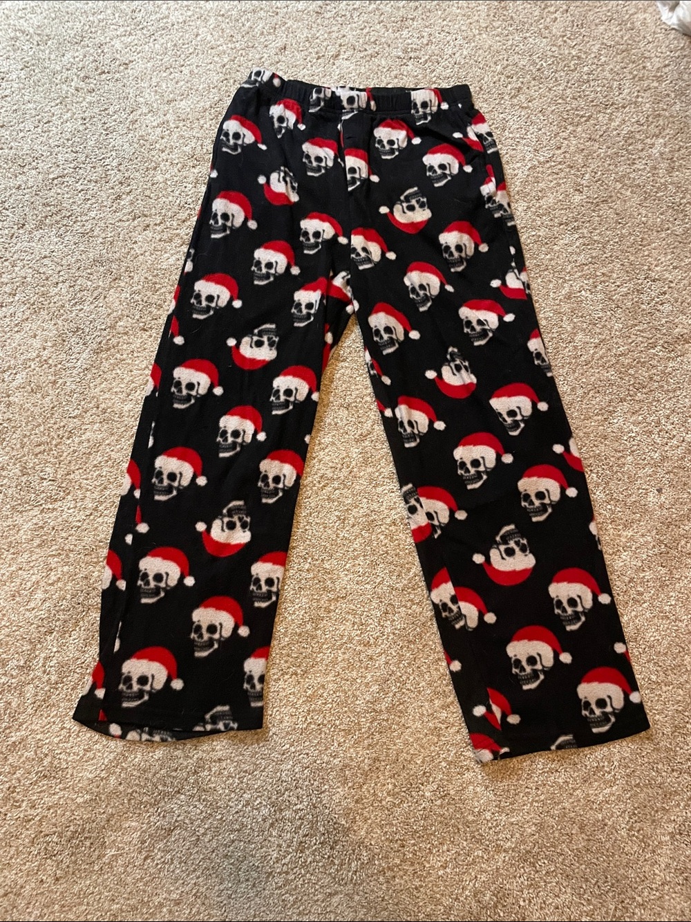 Black Santa Skull Pajama Pants